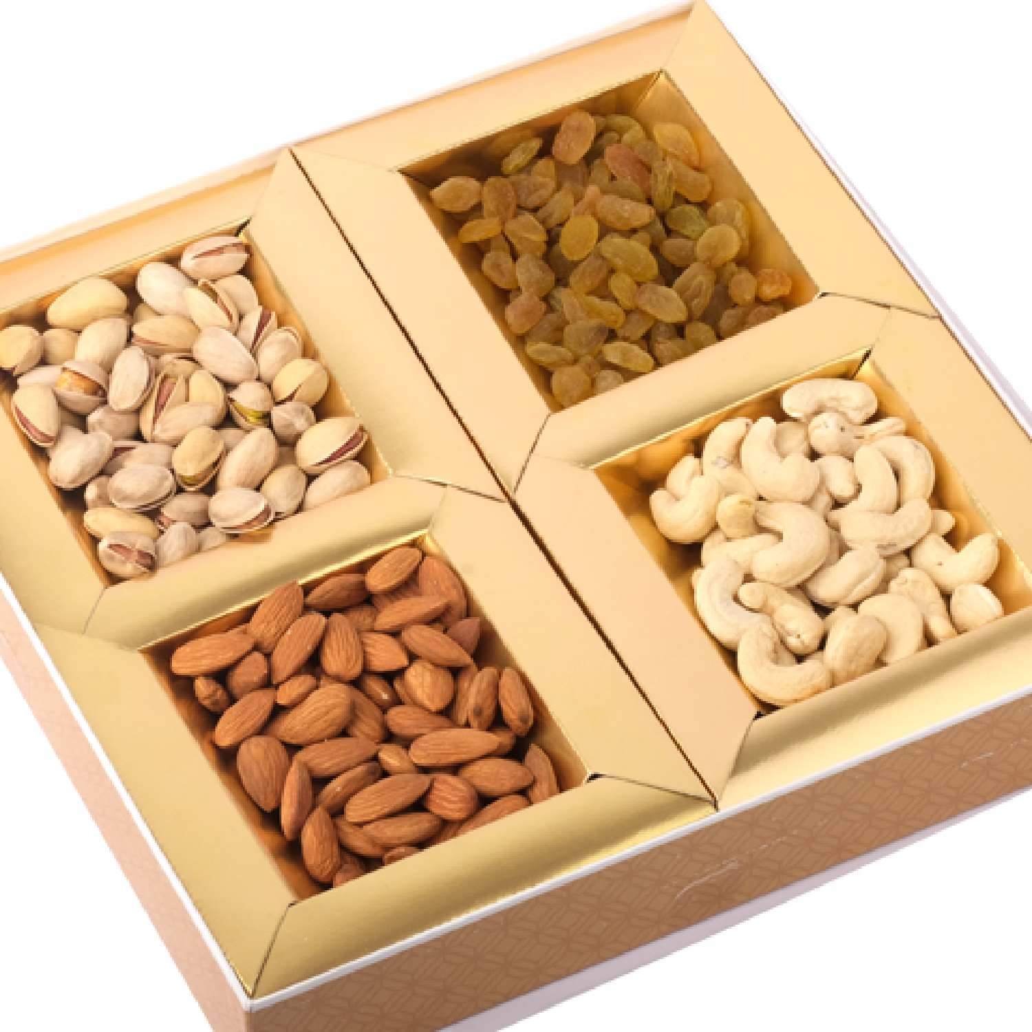 Dry Fruits Gifts Box High Quality Packaging [ international Quality  Packaging [Box] Dry Fruits Weight 400 gm] Four Dry Fruits in a Box